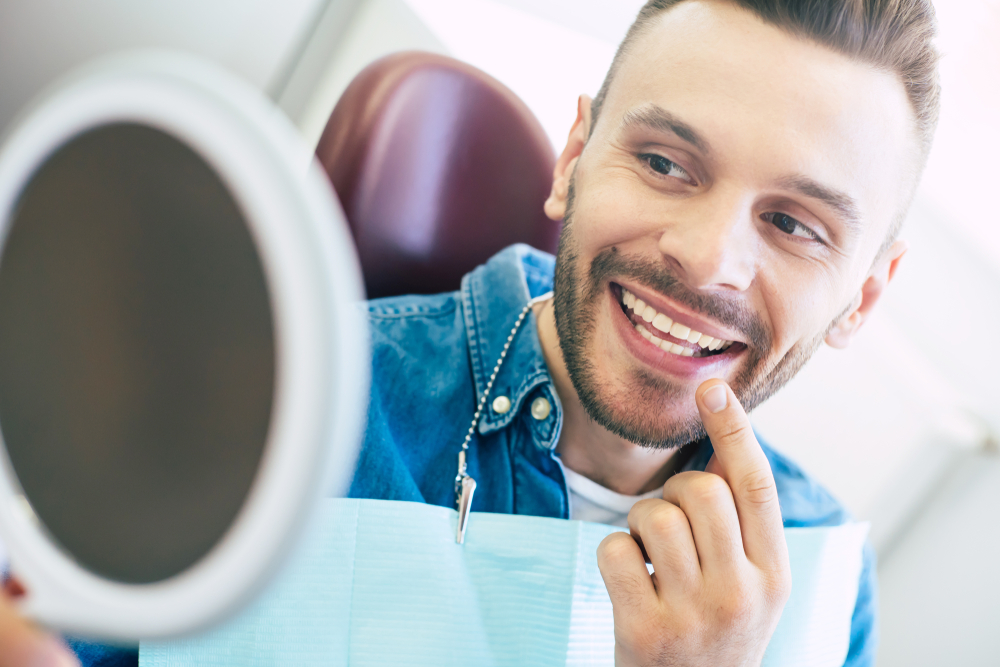 dental patient smiling teeth whitening manassas va