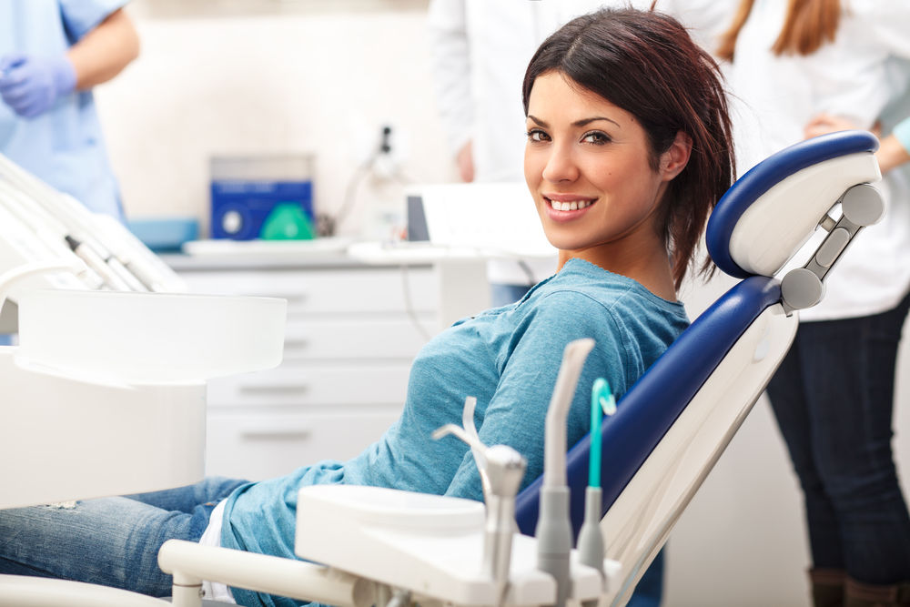 dental patient smiling teeth whitening
